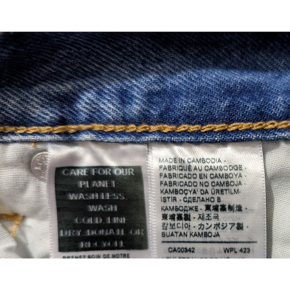 Levi's 501 90s Women's Jeans sz 25/27 button fly distressed 100% cotton 1225 - Picture 7 of 9